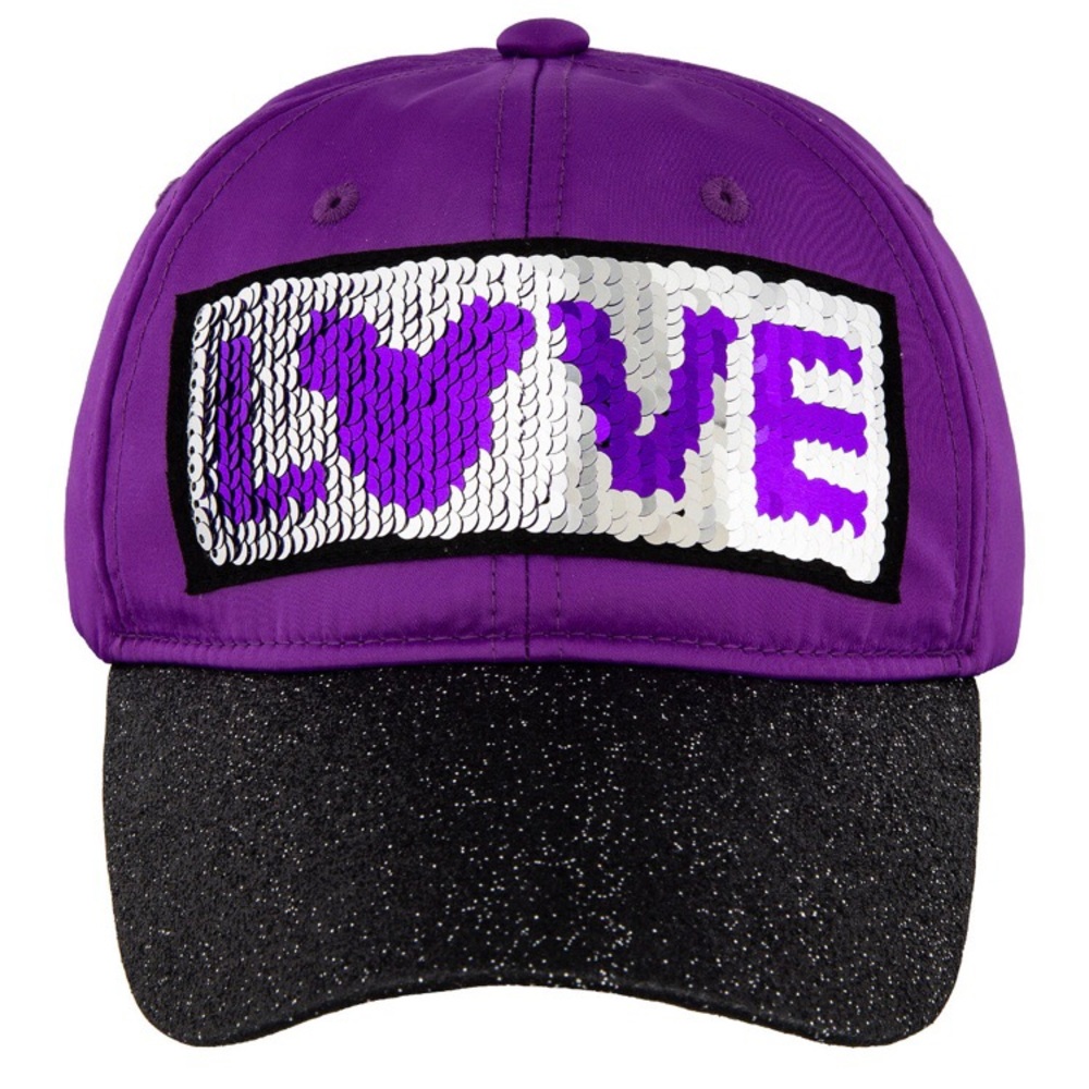 NWT Disney Purple Sequin Love Baseball Hat